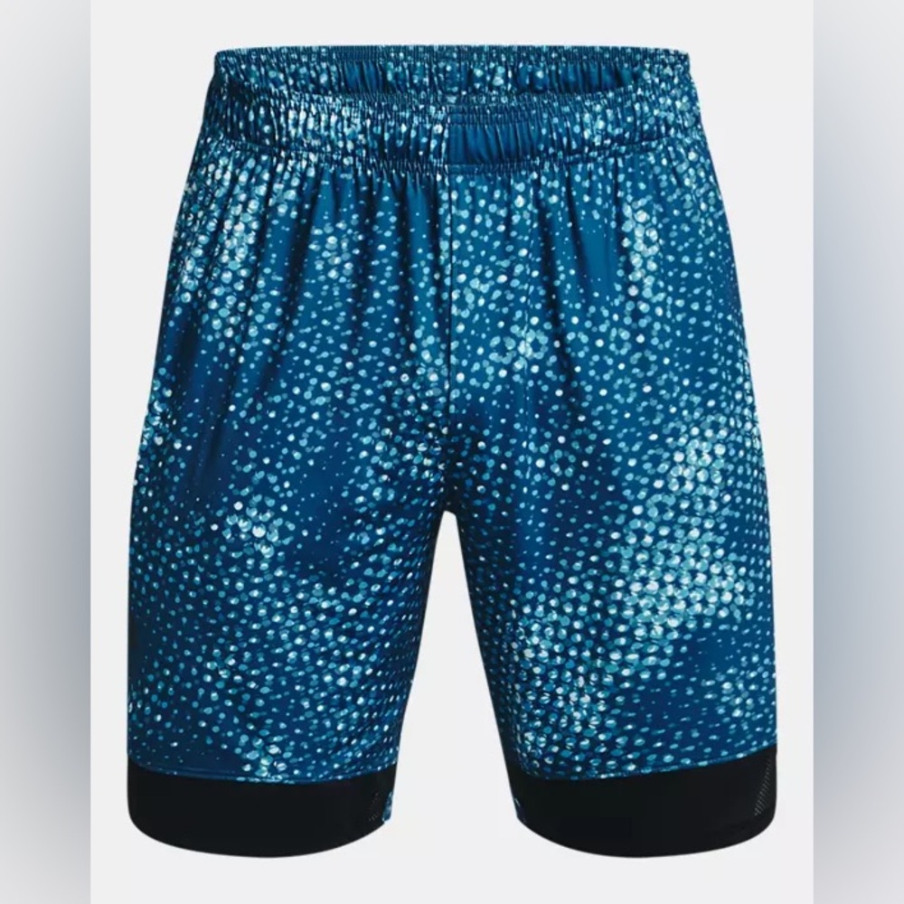 Men's UA Train Stretch Printed Shorts in ColorsFuse Teal / Black NWT Size Small